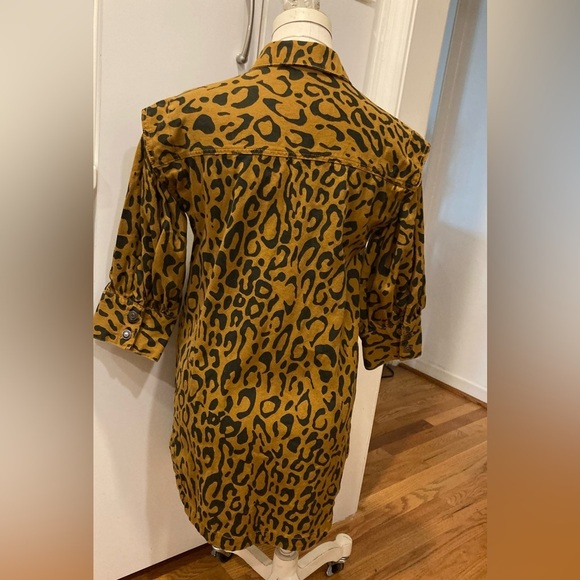 Animal Print Denim Long Jacket/Dress - L NWOT - Picture 2 of 11